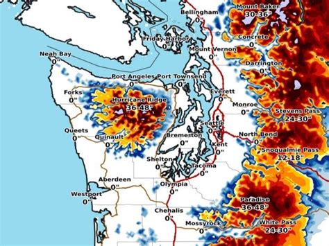 Wind & weather forecast Seattle, Puget Sound 